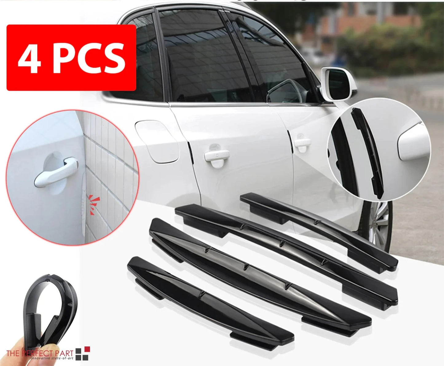 4x Anti-Collision Guard Strip Cover Car Accessories Door Edge Scratch Protector