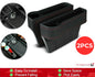 2 PCS Auto Car Seat Gap Catcher Organizer Storage Box Pocket w/ Cup Holder Side